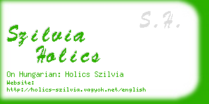 szilvia holics business card